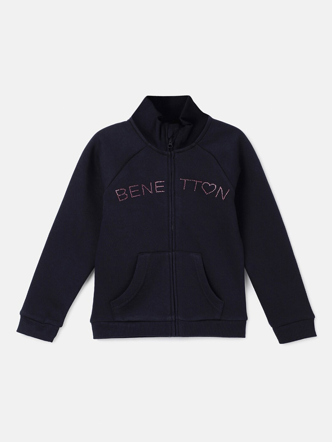 United Colors of Benetton Girls Navy Blue Sweatshirt