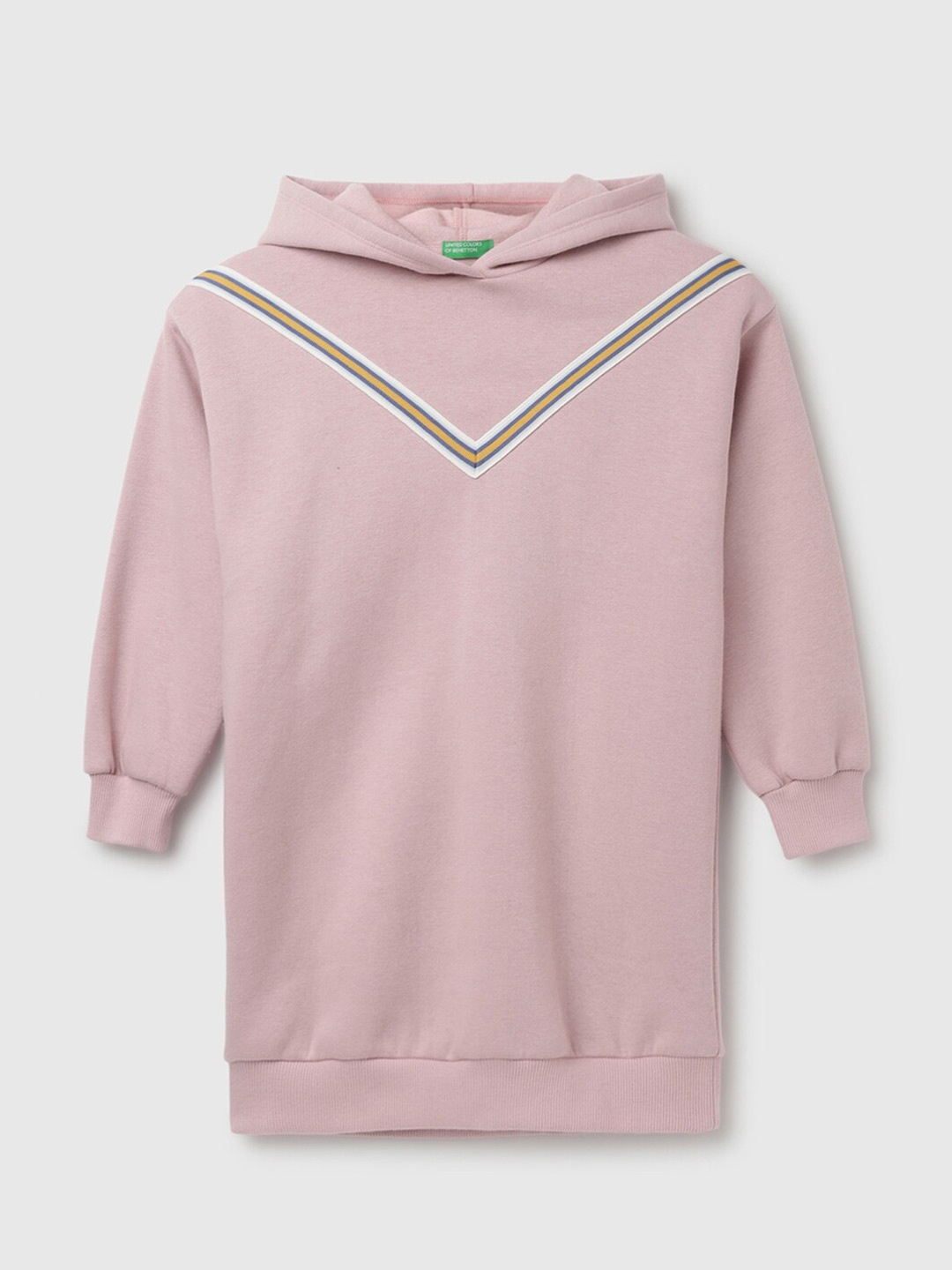 

United Colors of Benetton Girls Hoodes T-shirt Dress, Pink