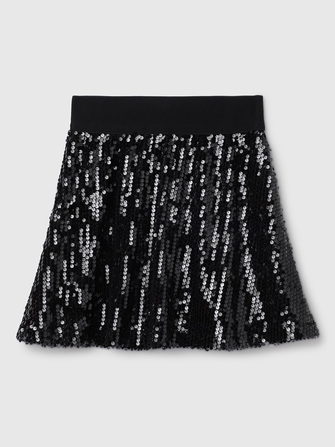 

United Colors of Benetton Girls Embellished Flared Skirt, Black
