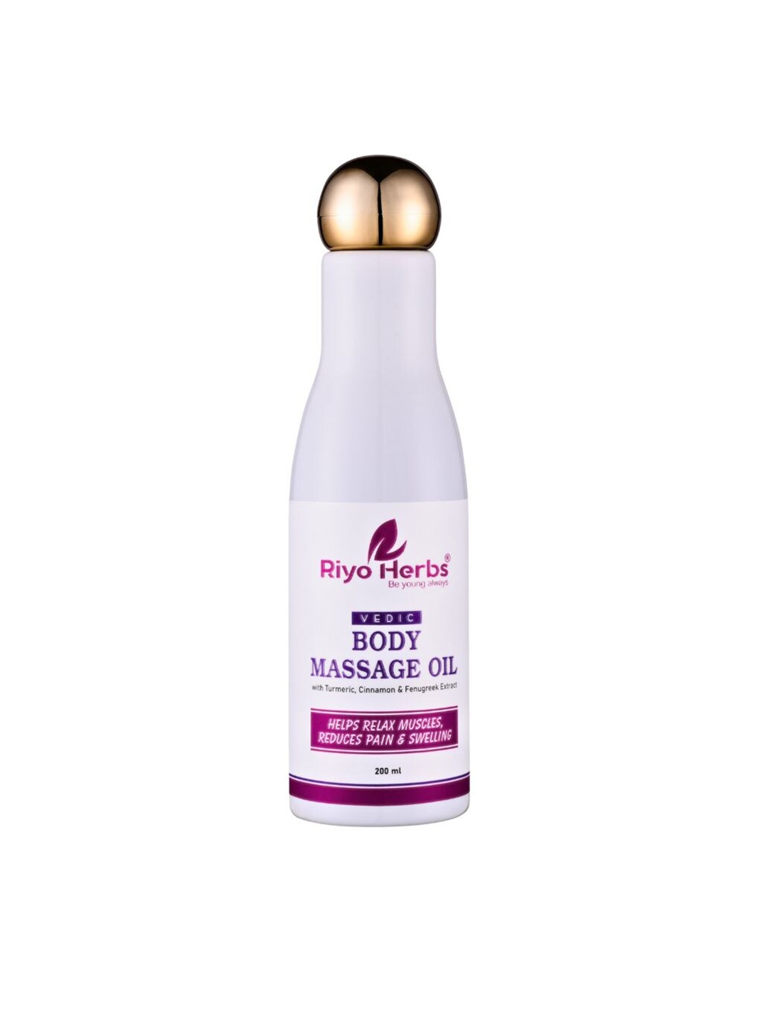 

Riyo Herbs Turmeric Cinnamon & Fenugreek Extract Vedic Body Massage Oil - 200ml, White