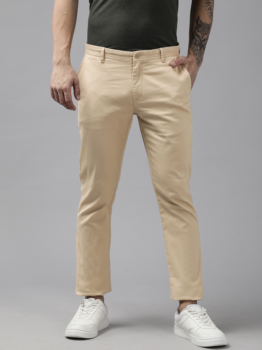 

Blackberrys Men Slim Fit Trousers, Beige