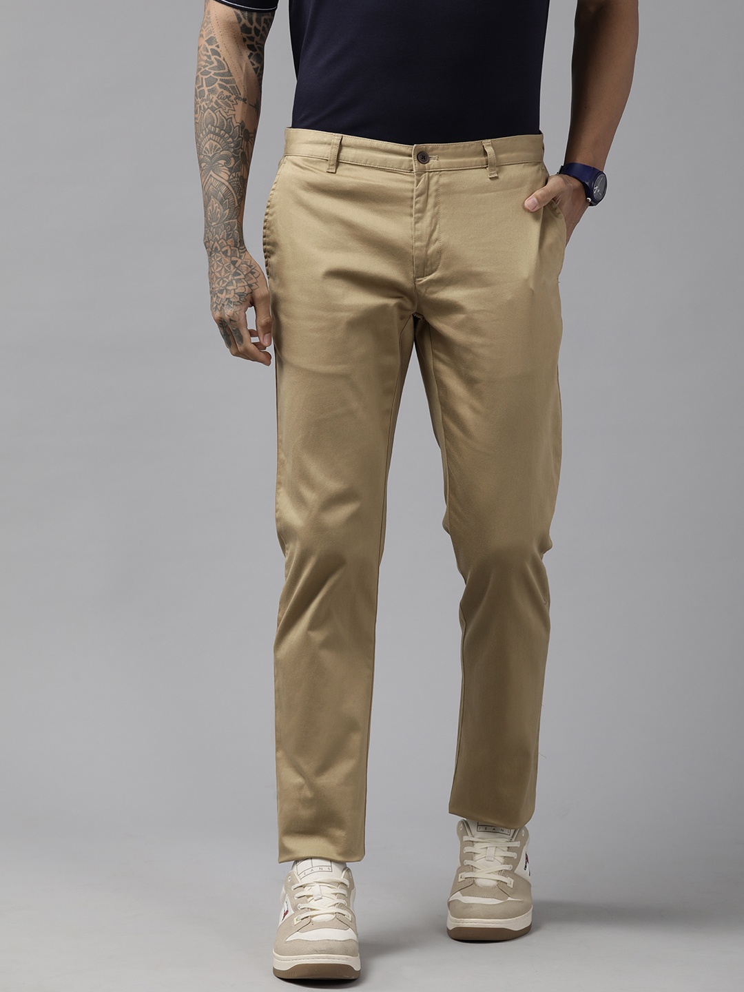 

Blackberrys Men Slim Fit Chinos, Khaki