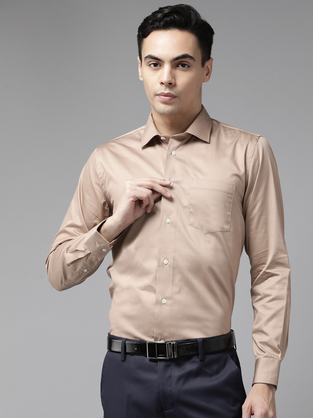 

Blackberrys India Slim Fit Formal Shirt, Beige