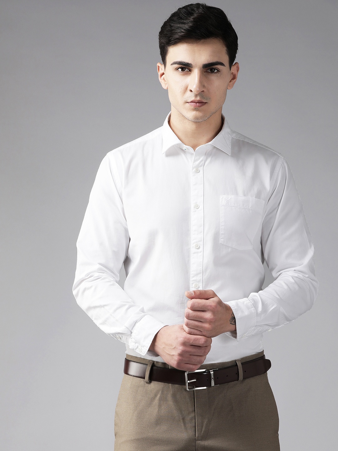 

Blackberrys Pure Cotton Slim Fit Formal Shirt, White