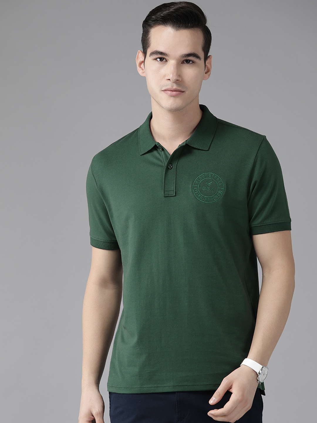 

Blackberrys Polo Collar Slim Fit T-shirt, Green