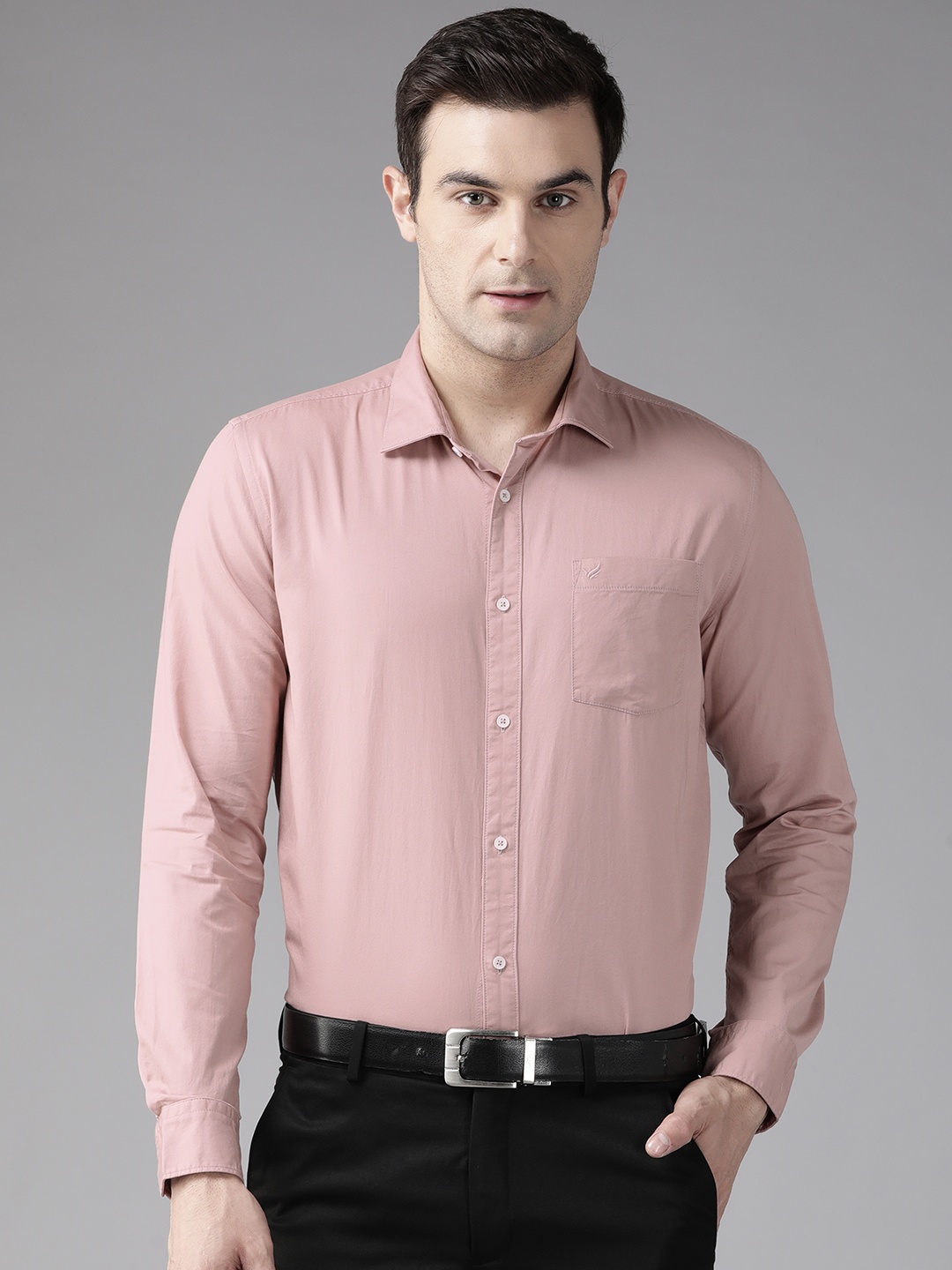 

Blackberrys Pure Cotton Slim Fit Opaque Formal Shirt, Rose