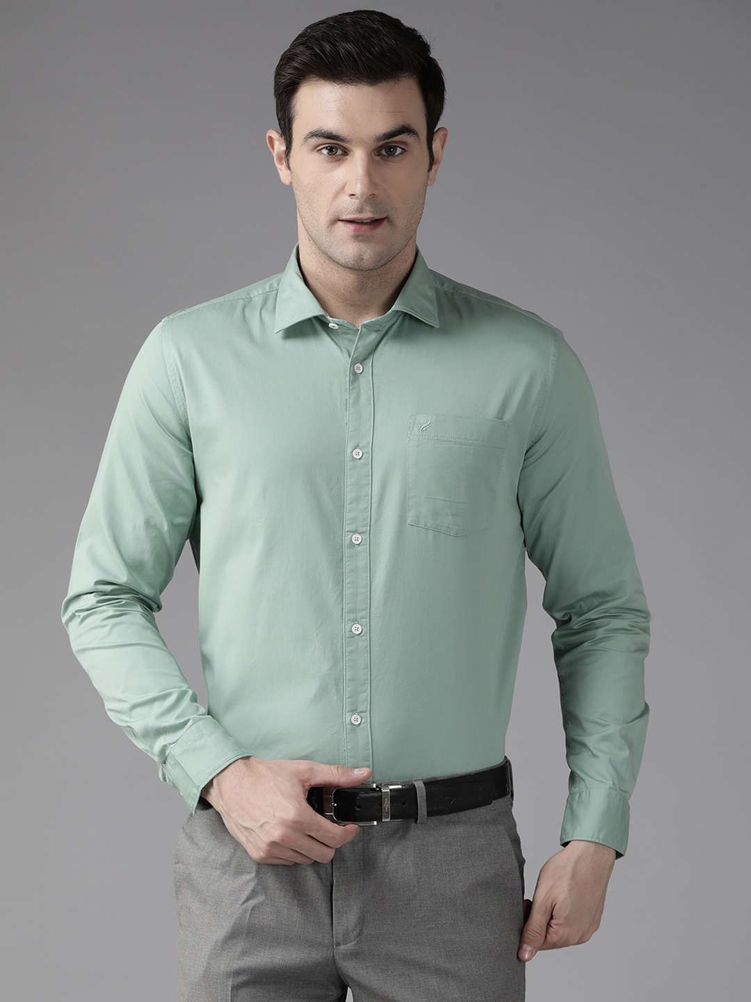 

Blackberrys Slim Fit Pure Cotton Formal Shirt, Green