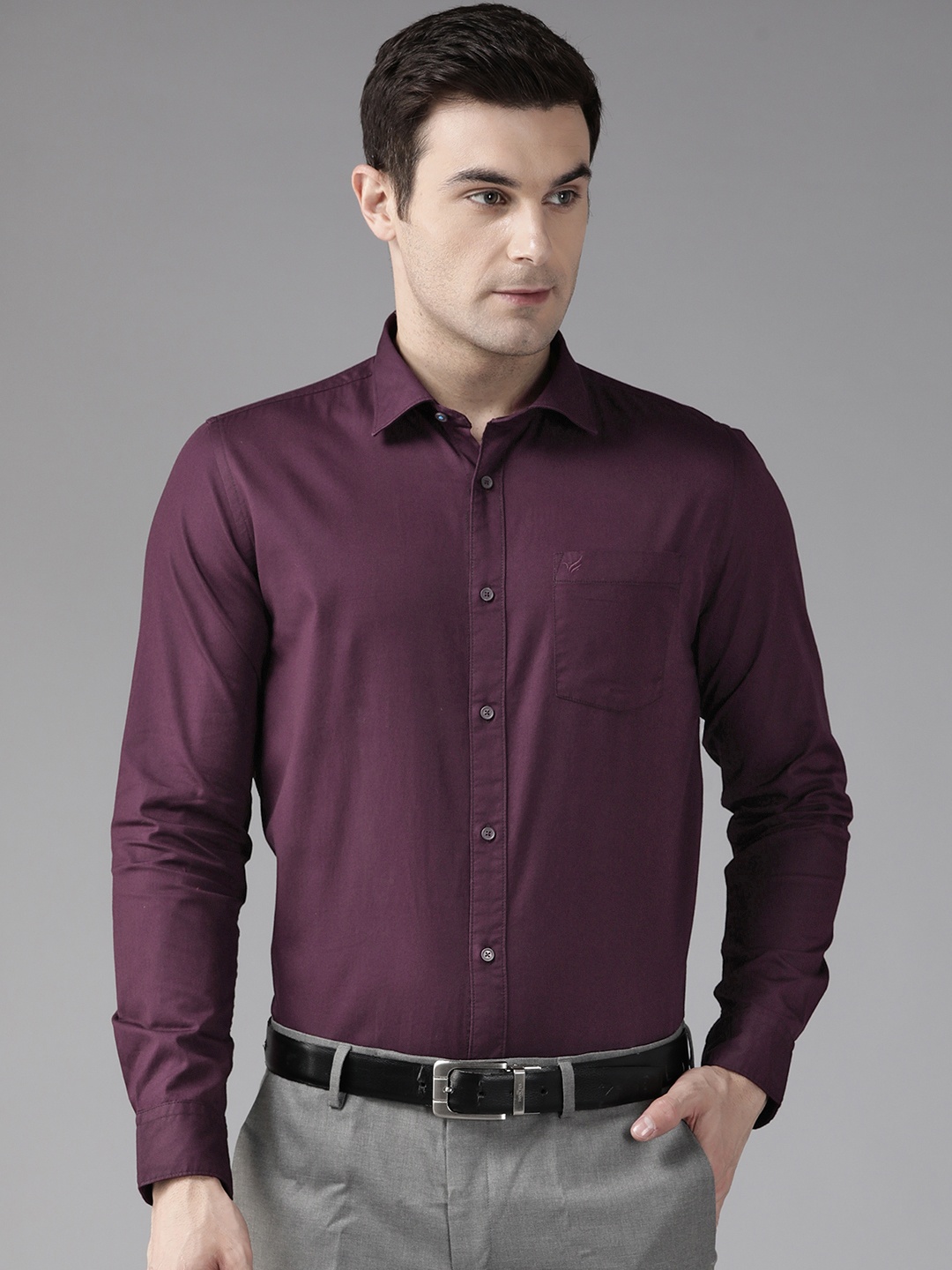 

Blackberrys Slim Fit Pure Cotton Formal Shirt, Burgundy