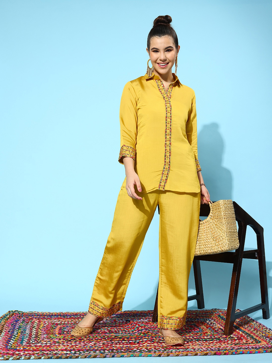 

KVSFAB Embellished Co-Ords, Yellow