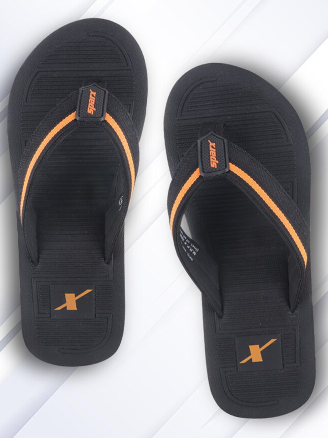 

Sparx Men Striped Thong Flip-Flops, Black