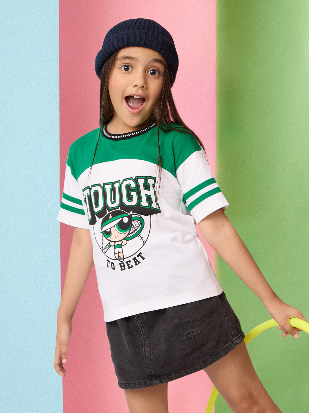 

The Souled Store Girls White Powerpuff Girls Printed Pure Cotton Oversized T-shirt