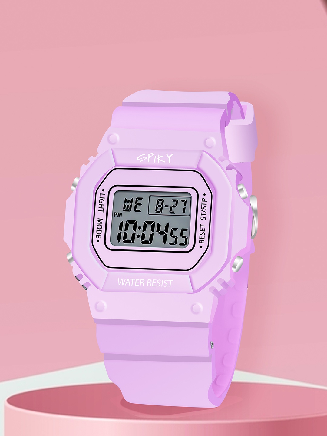 

Spiky Unisex Kids Purple Dial & Purple Wrap Around Straps Digital Multi Function Automatic Watch