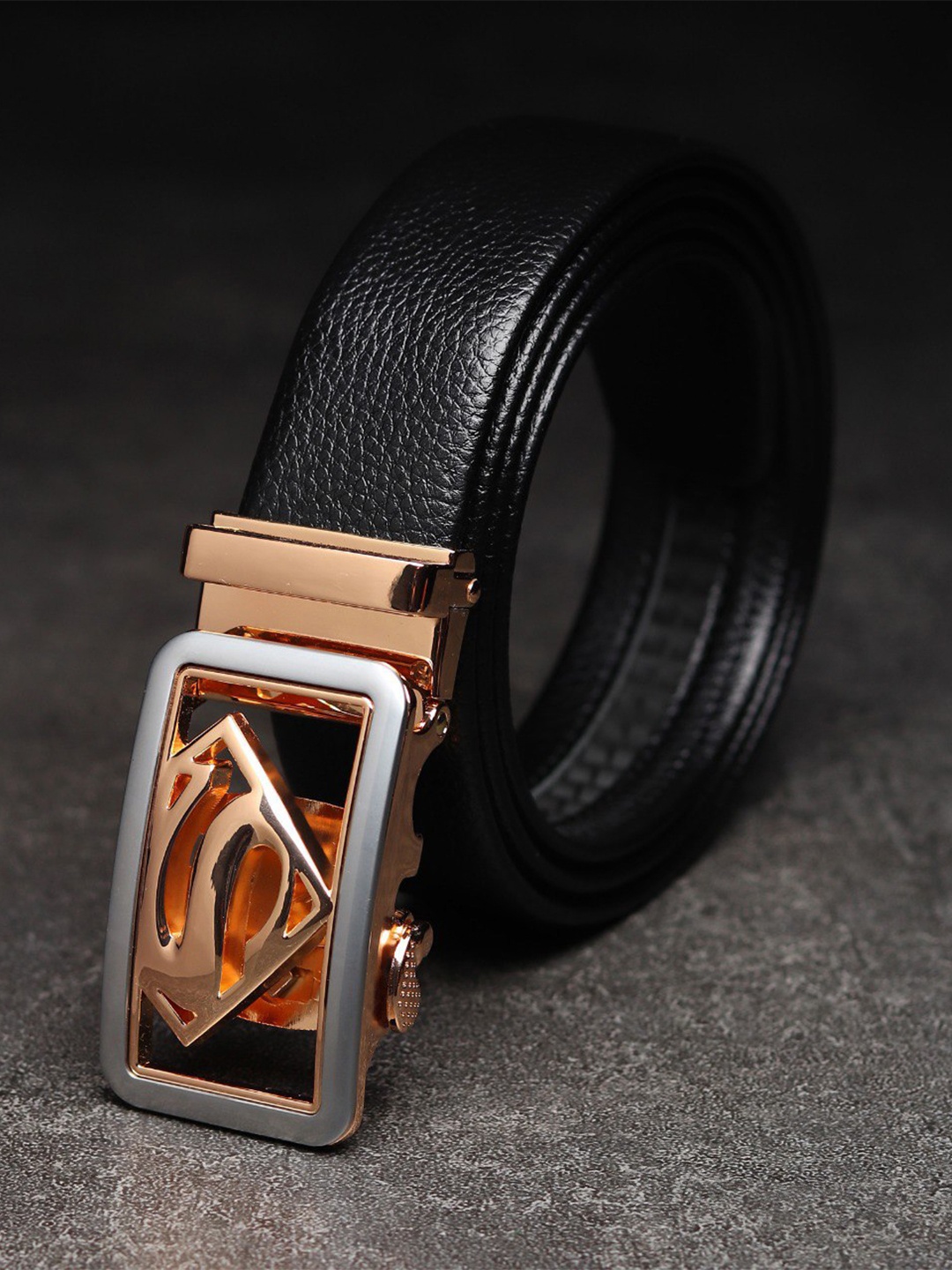 

Zacharias Men Textured Belt, Black