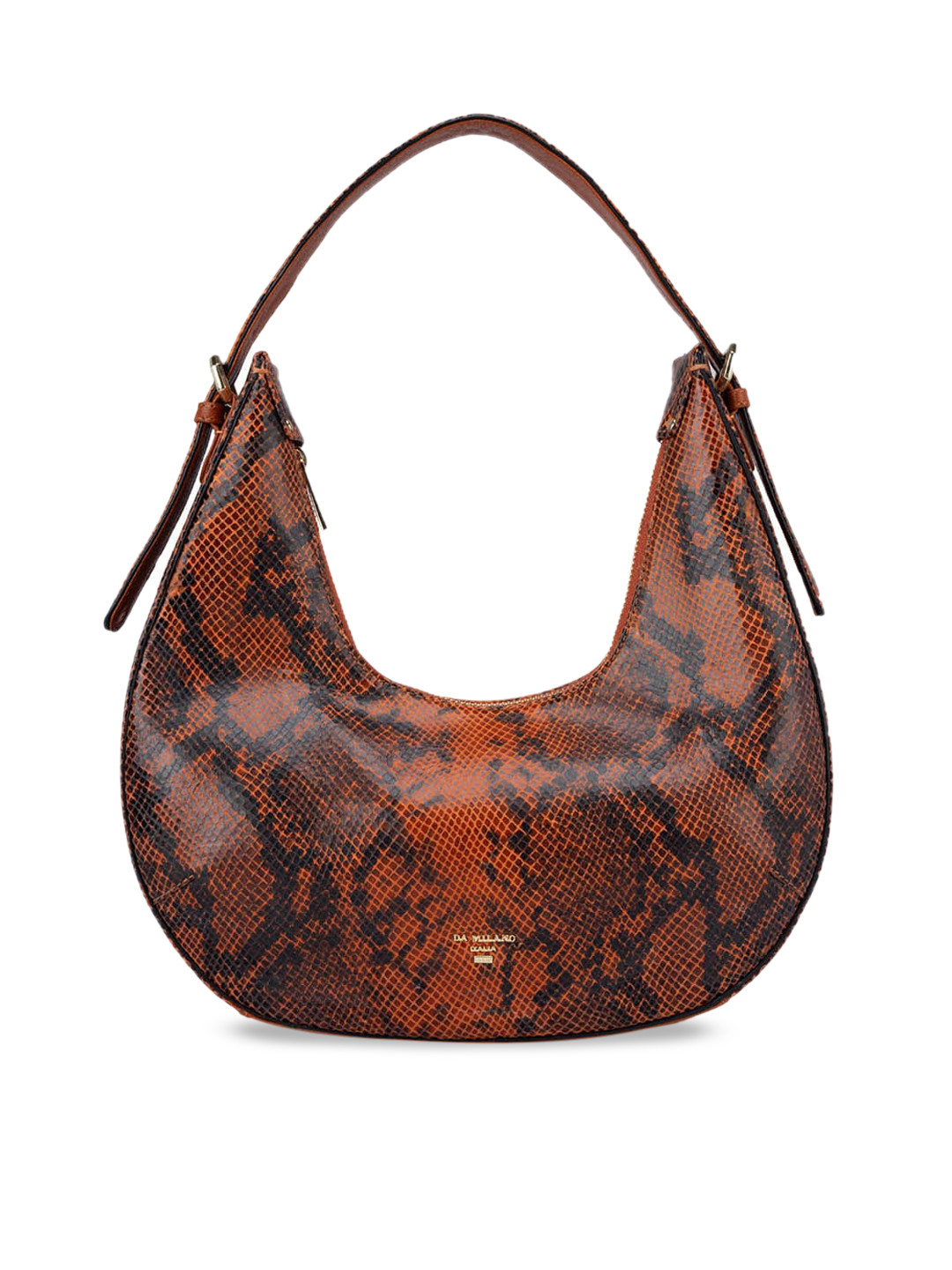 

Da Milano Animal Printed Leather Hobo Bag, Purple