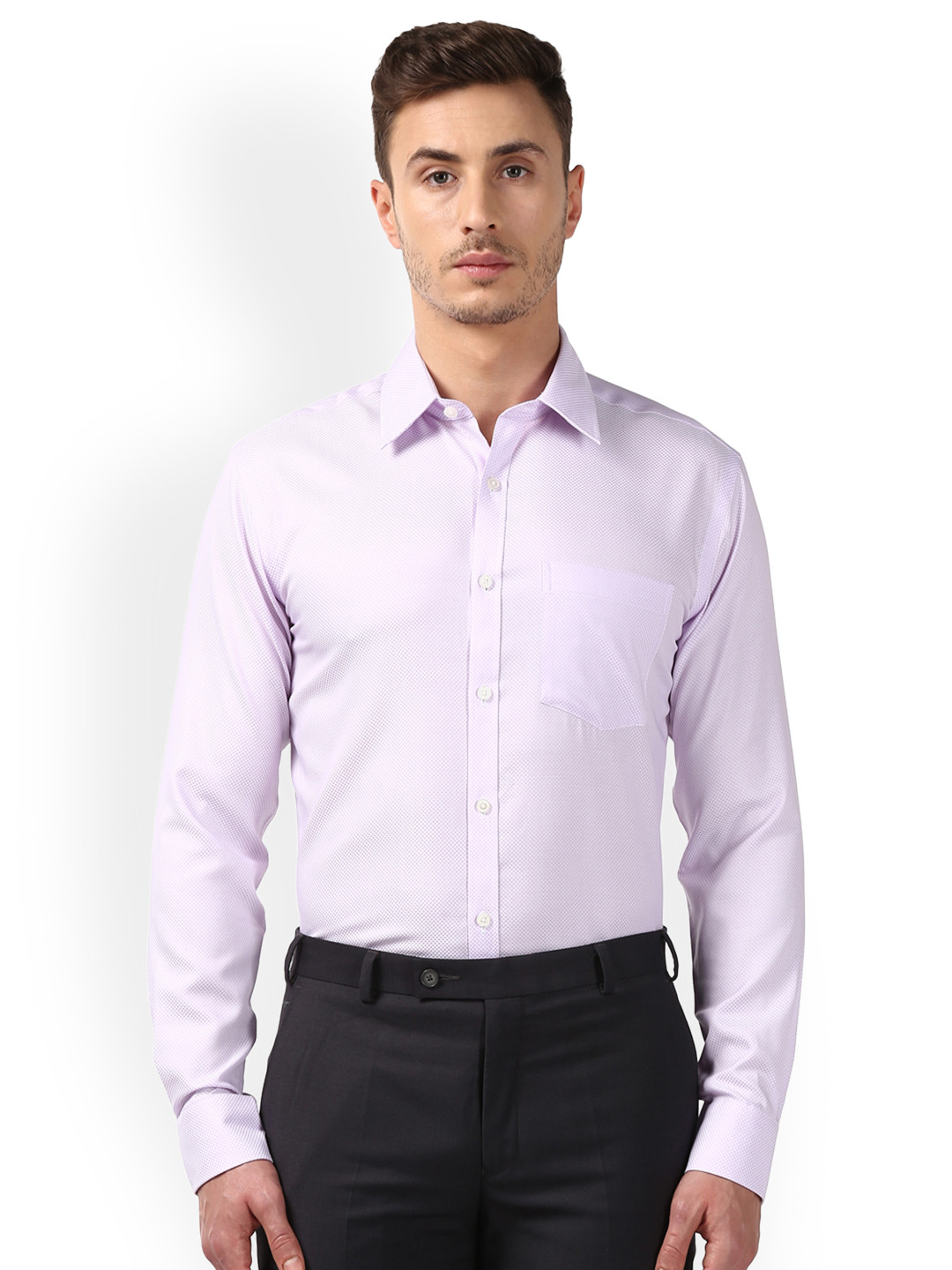 

Park Avenue Men Purple Slim Fit Printed Formal Shirt