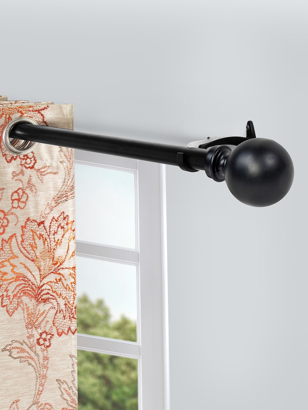 

Deco Window Black 2 Pieces Extendable Curtain Rods