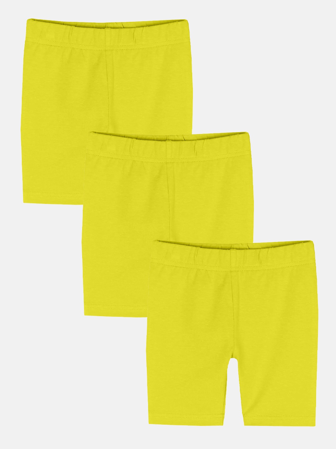 

KiddoPanti Girls Mid-Rise Cycling Sports Shorts, Yellow