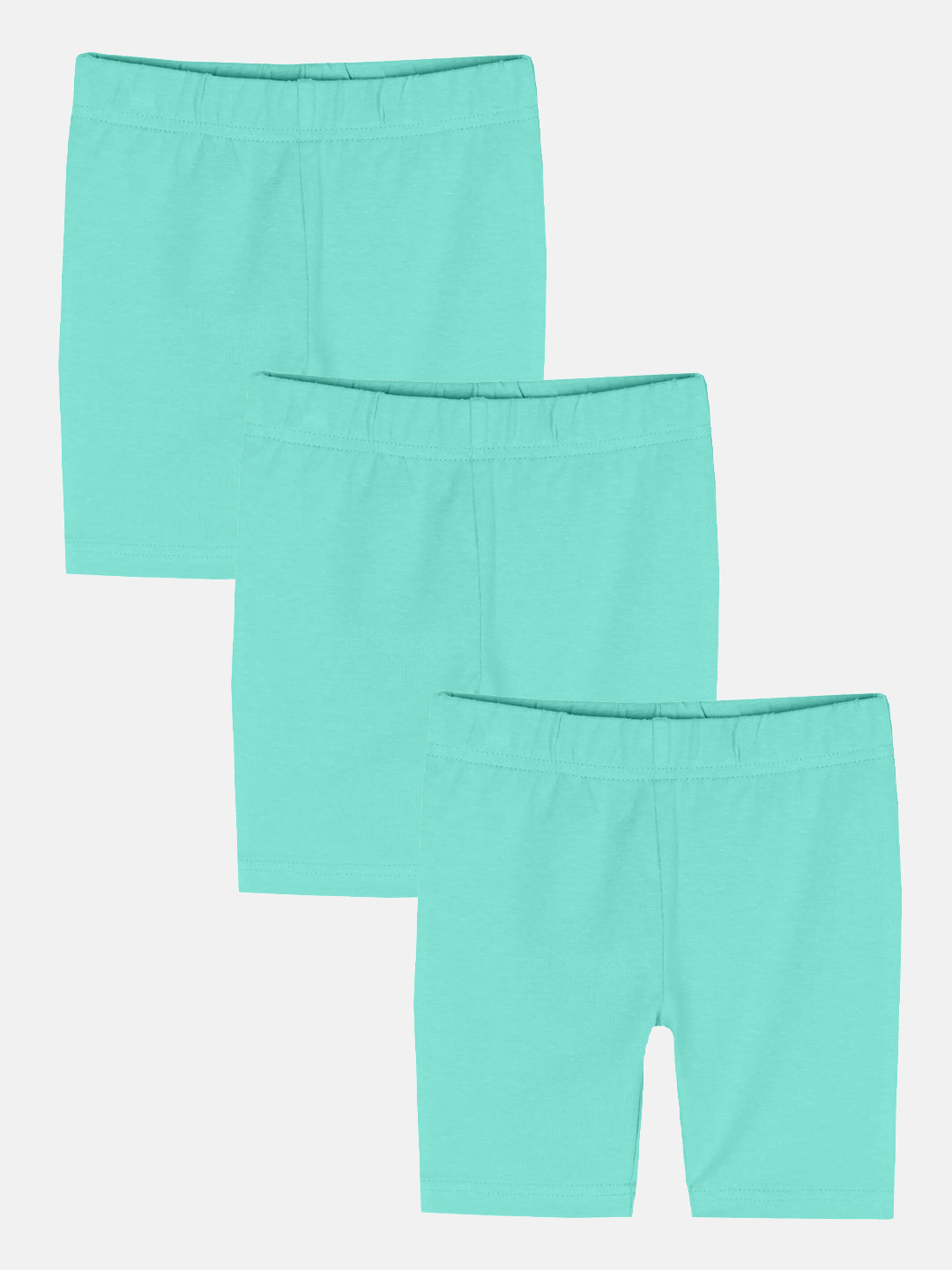 

KiddoPanti Pack Of 3 Girls Mid-Rise Sports Shorts, Blue