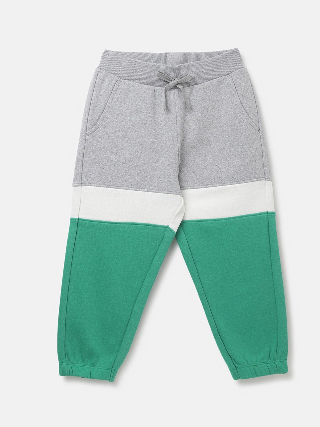 

United Colors of Benetton Boys Colorblock Joggers, Grey