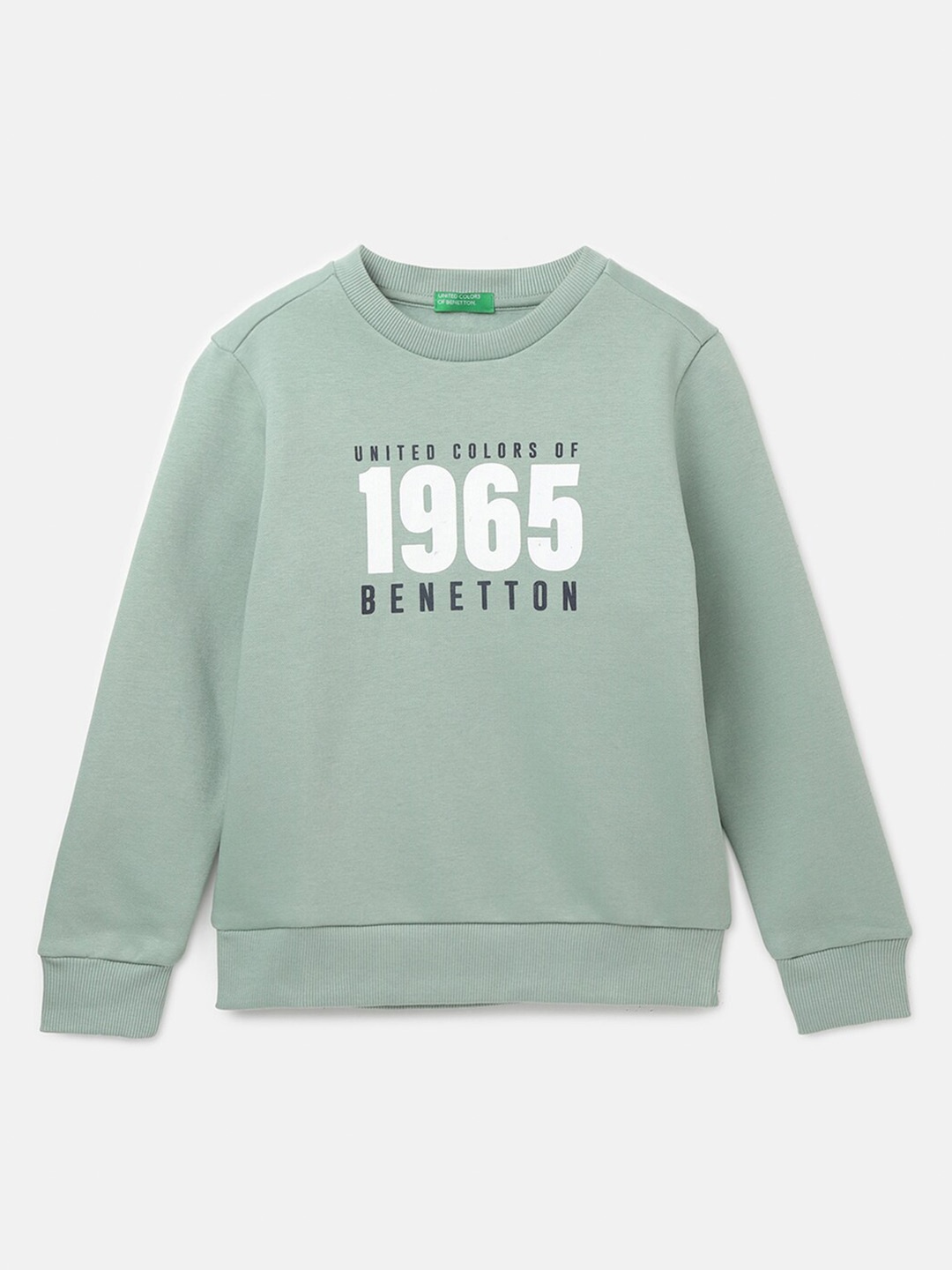 

United Colors of Benetton Boys Printed Sweatshirt, Green