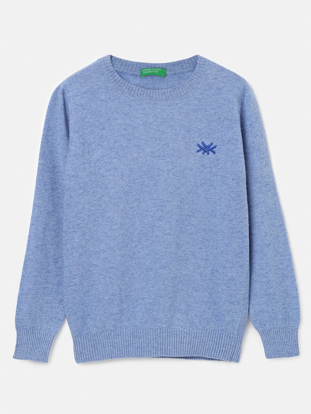 

United Colors of Benetton Boys Round Neck Pullover Sweater, Blue