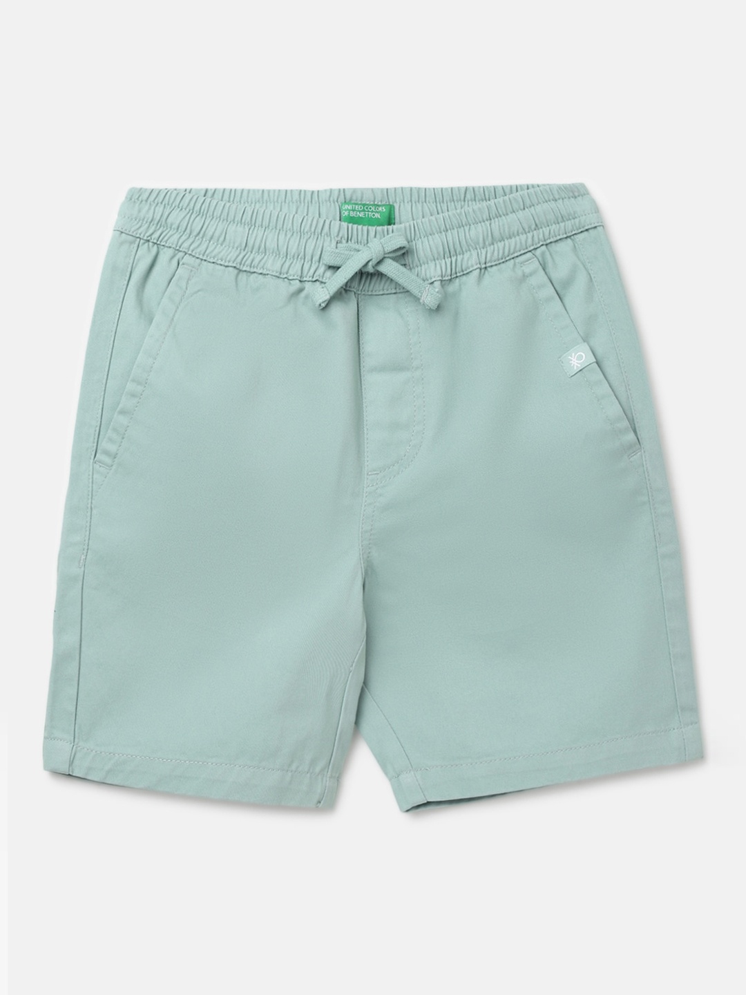 

United Colors of Benetton Boys Mid Rise Cotton Shorts, Green