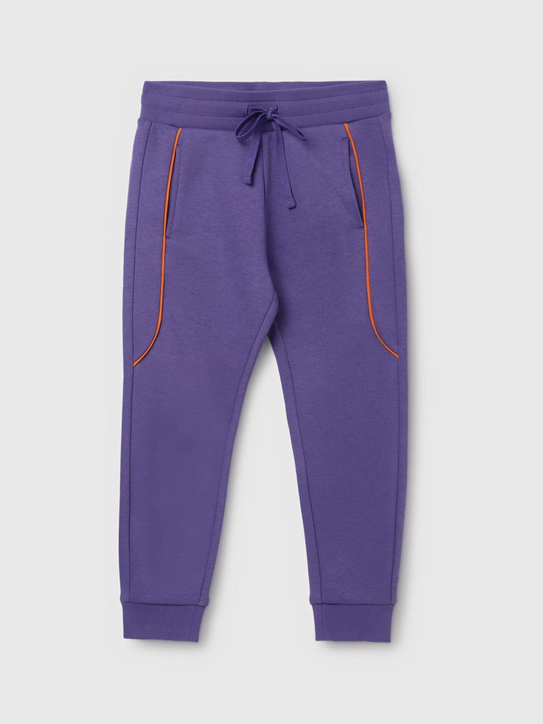United Colors of Benetton Boys Mid-Rise Joggers, Purple