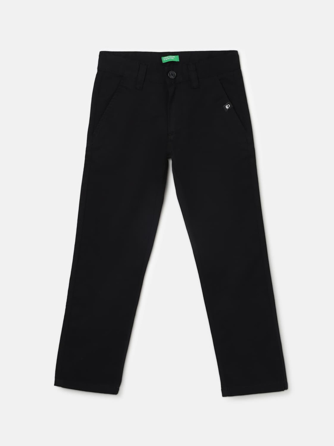 United Colors of Benetton Boys Slim Fit Chinos Trousers, Black
