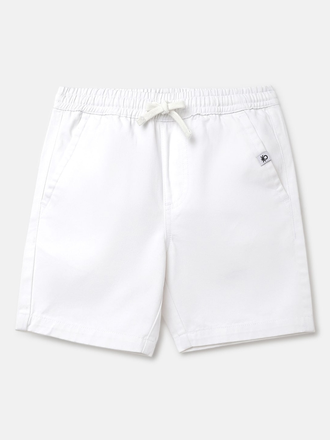 

United Colors of Benetton Boys Mid Rise Cotton Shorts, White