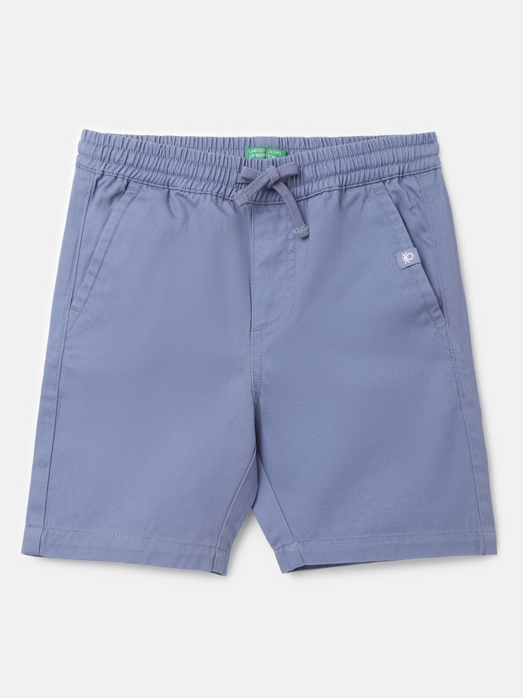 

United Colors of Benetton Boys Mid Rise Cotton Shorts, Blue