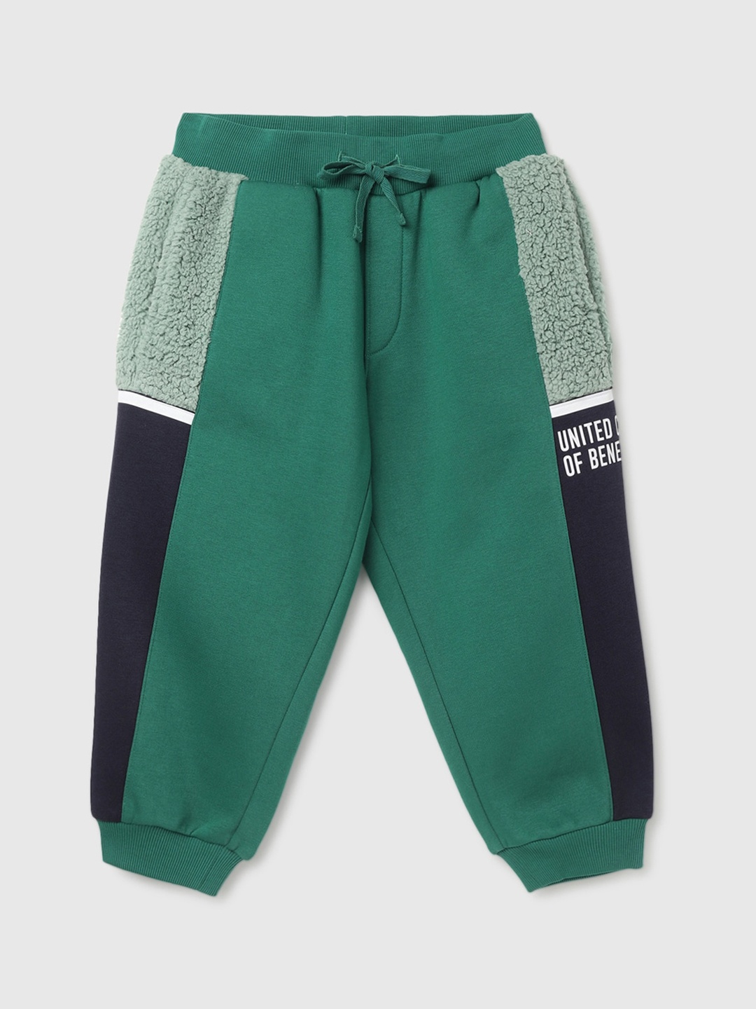 

United Colors of Benetton Boys Colorblocked Joggers, Green