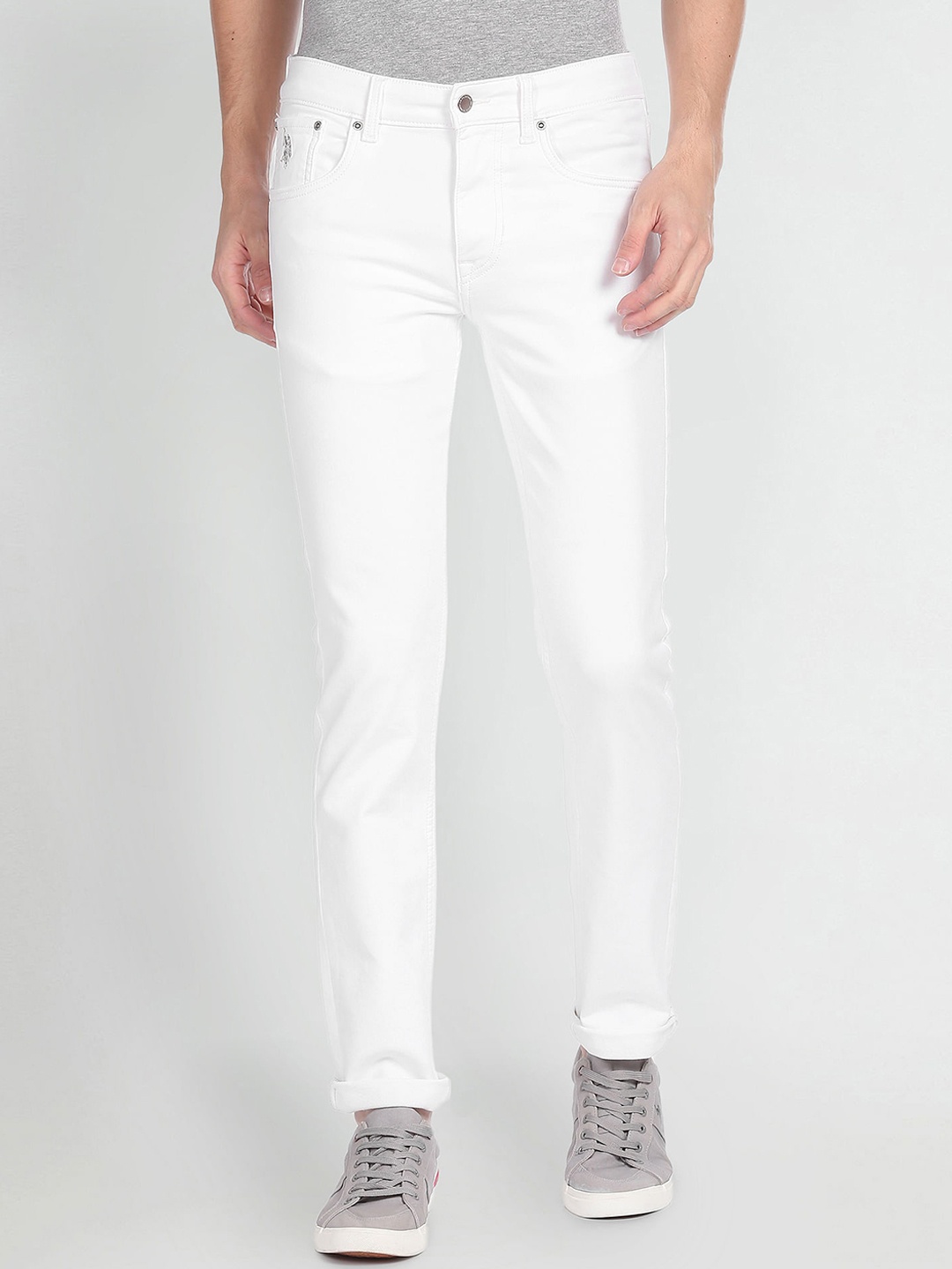 

U.S. Polo Assn. Denim Co. Men Skinny Fit Stretchable Jeans, White
