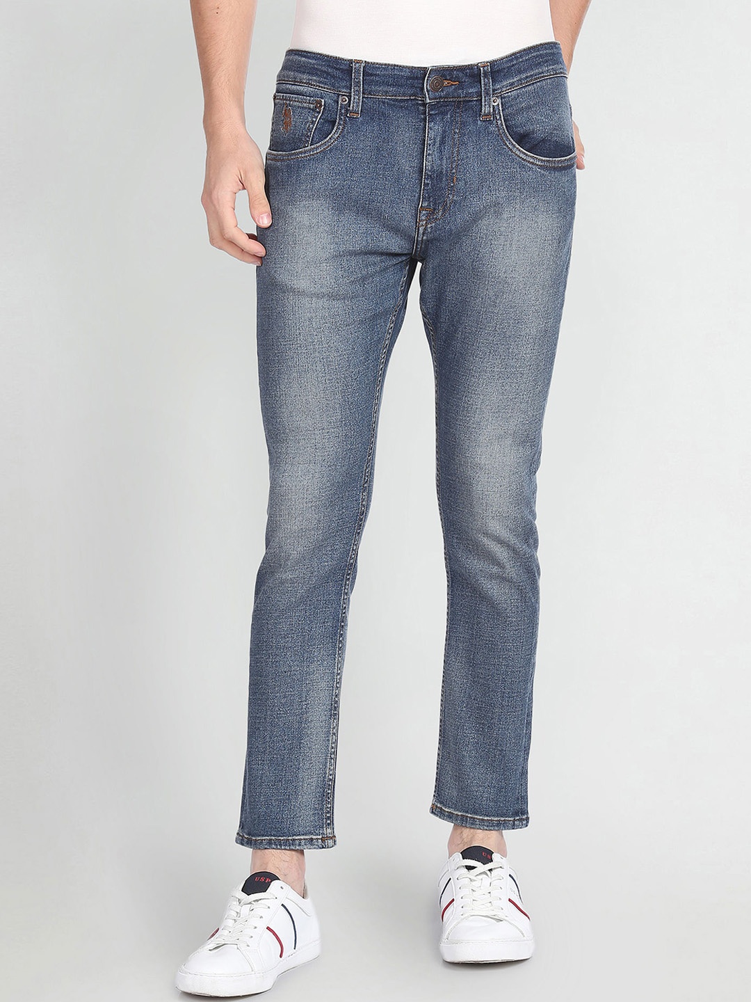 

U.S. Polo Assn. Denim Co. Men Fit Heavy Fade Stretchable Jeans, Blue