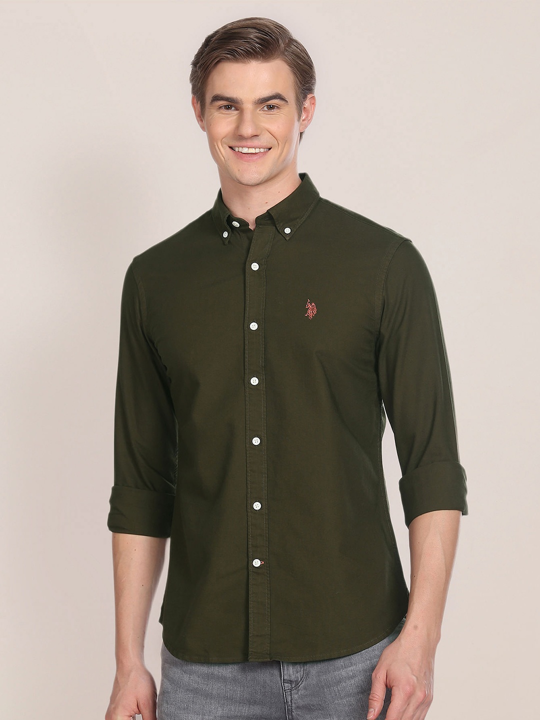 

U.S. Polo Assn. Button-Down Collar Casual Shirt, Green