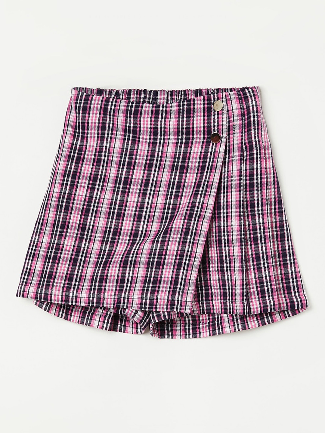 

Fame Forever by Lifestyle Girls Checked Pure Cotton Skorts, White