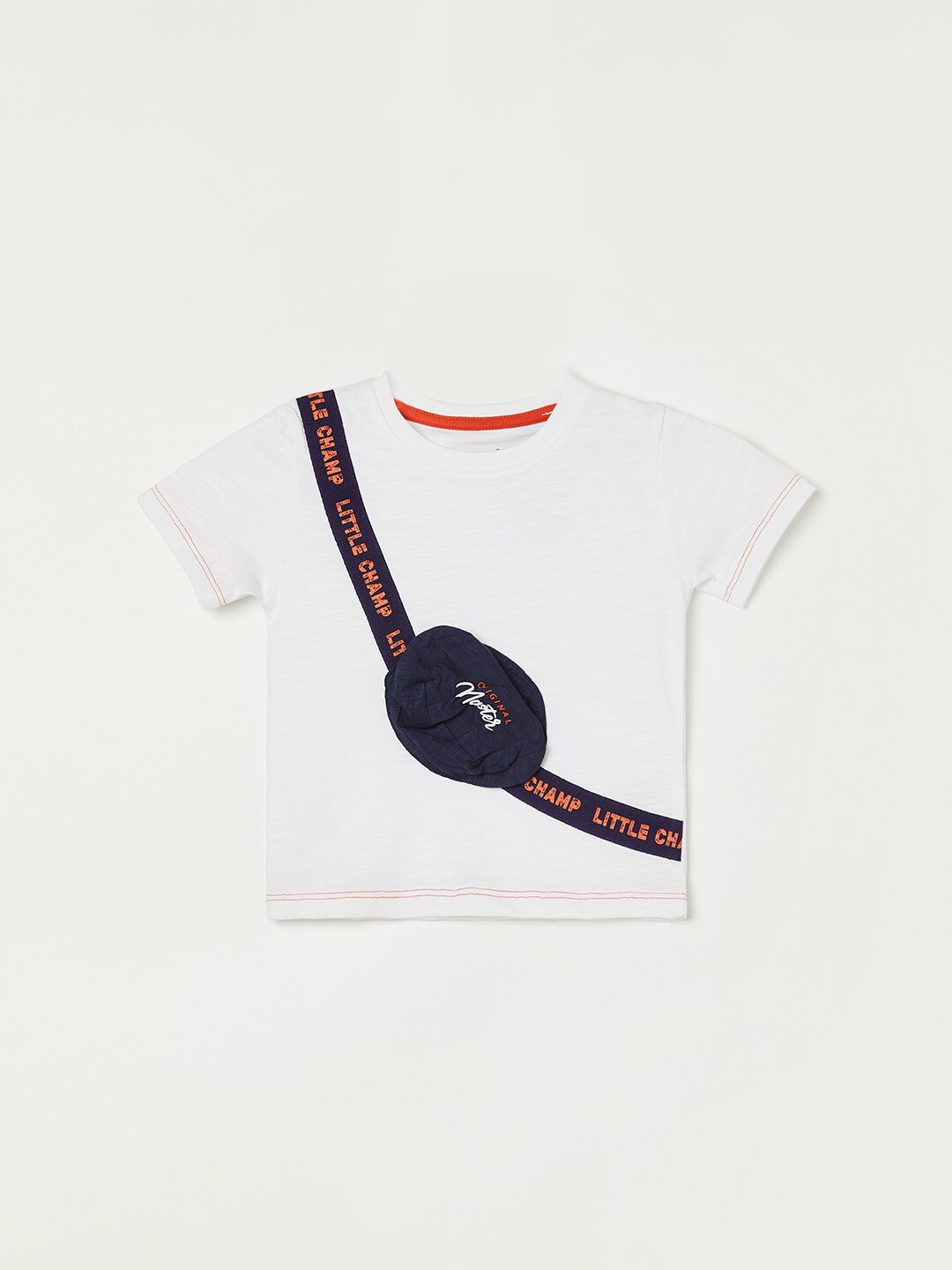 

Juniors by Lifestyle Boys Typography Printed Cotton T-shirt, White