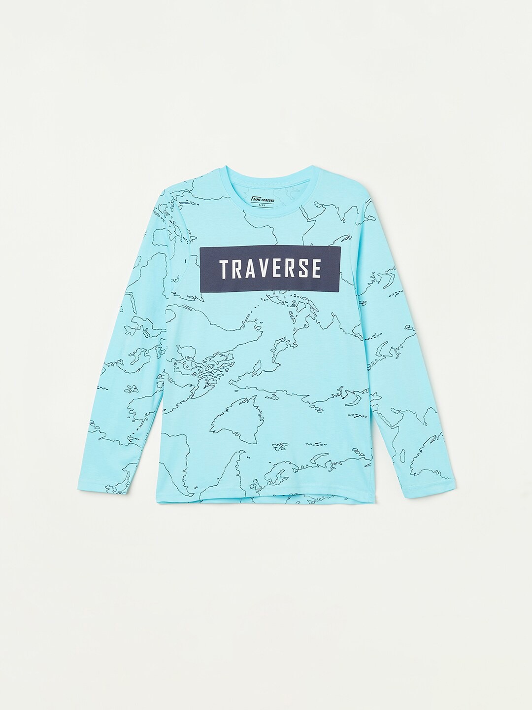

Fame Forever by Lifestyle Boys Typography Printed Pure Cotton T-shirt, Blue