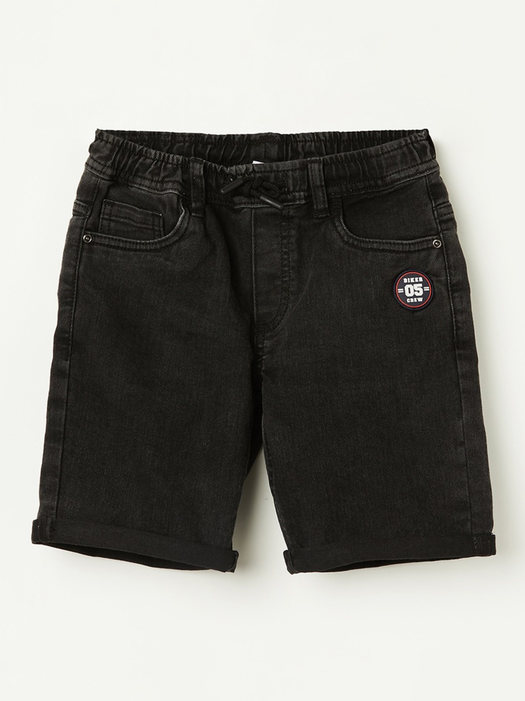 

Fame Forever by Lifestyle Boys Washed Denim Shorts, Black