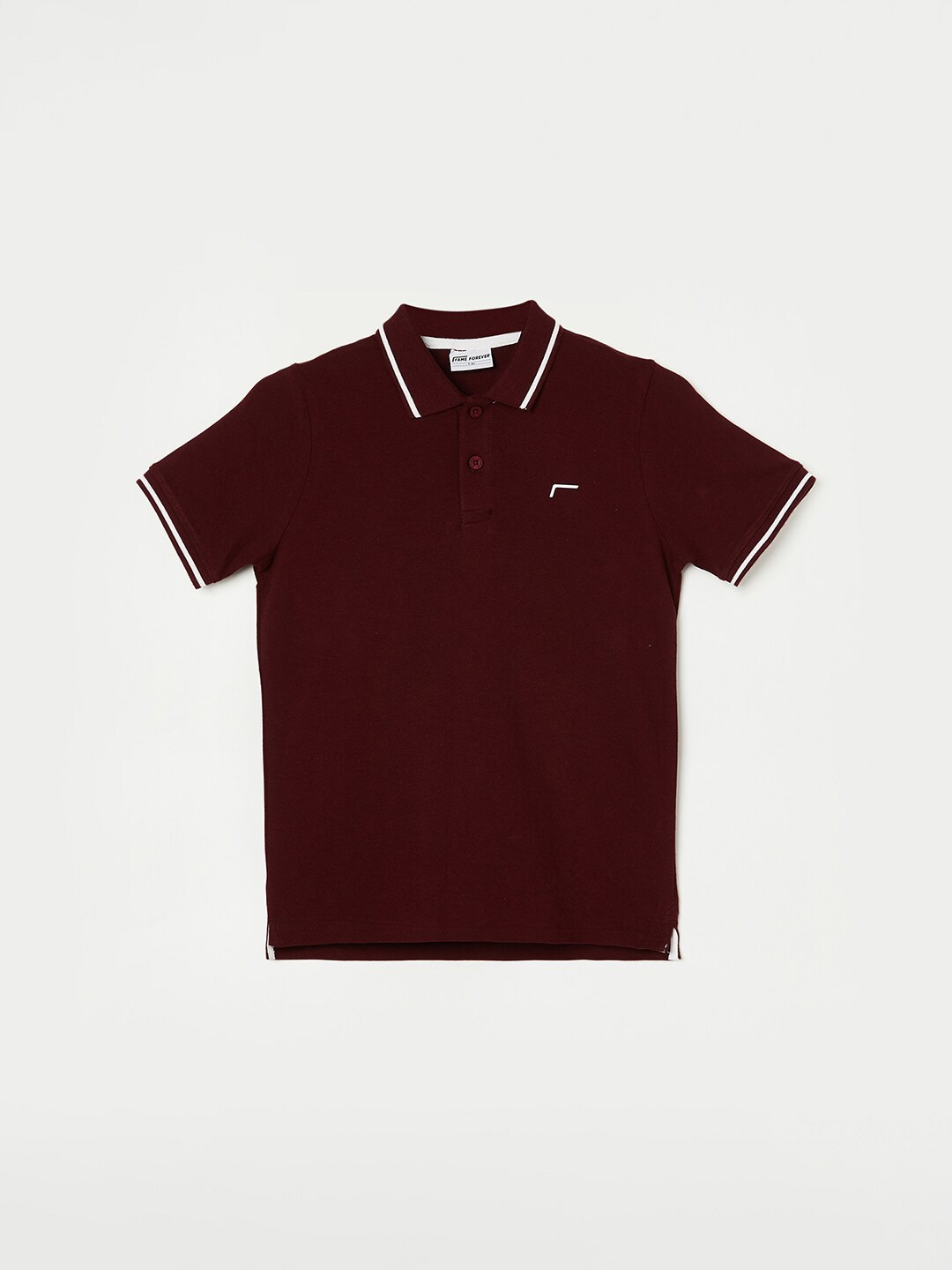 

Fame Forever by Lifestyle Boys Polo Collar Pure Cotton T-shirt, Maroon