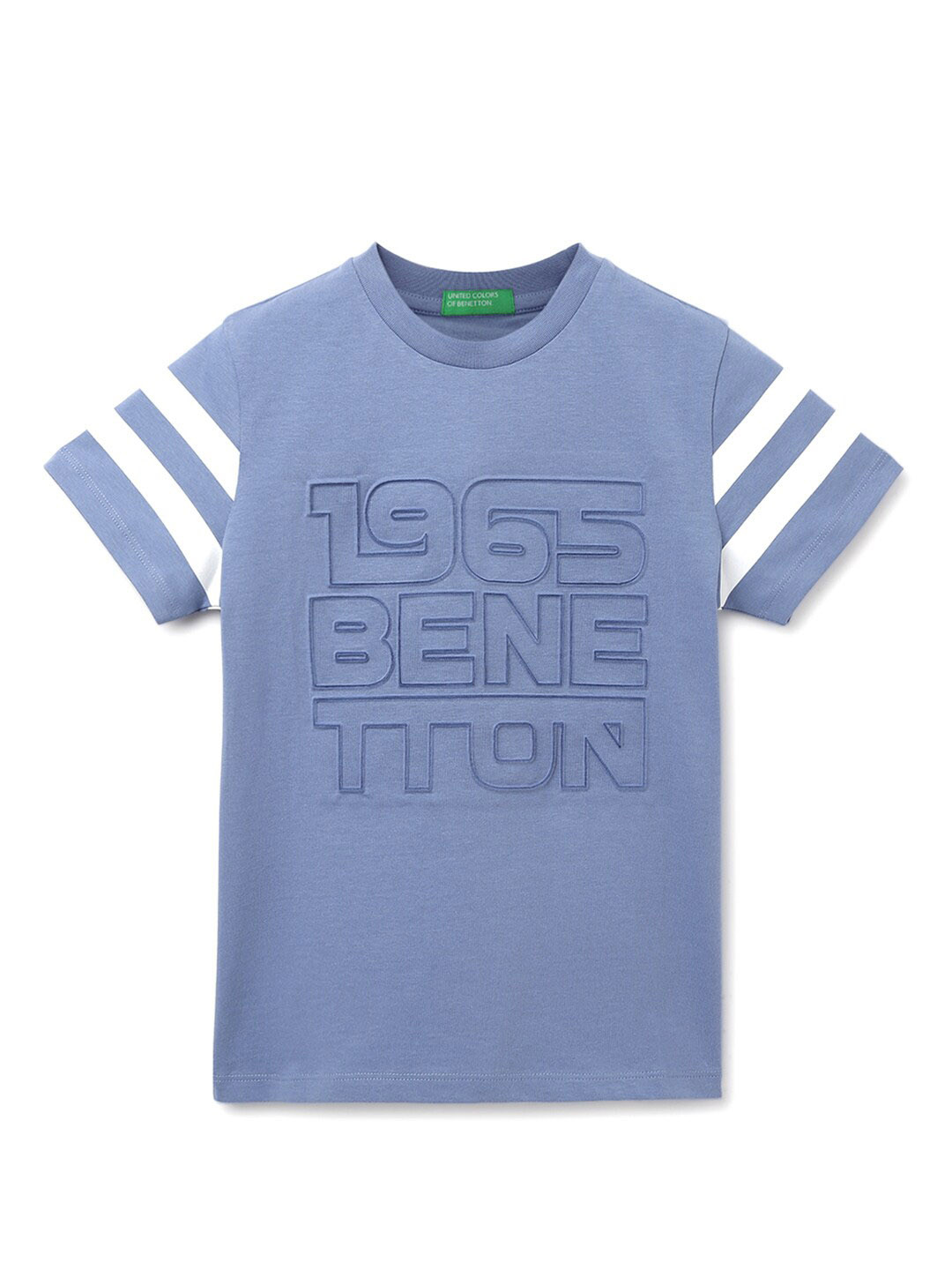 

United Colors of Benetton Boys Embroidered Cotton T-shirt, Blue