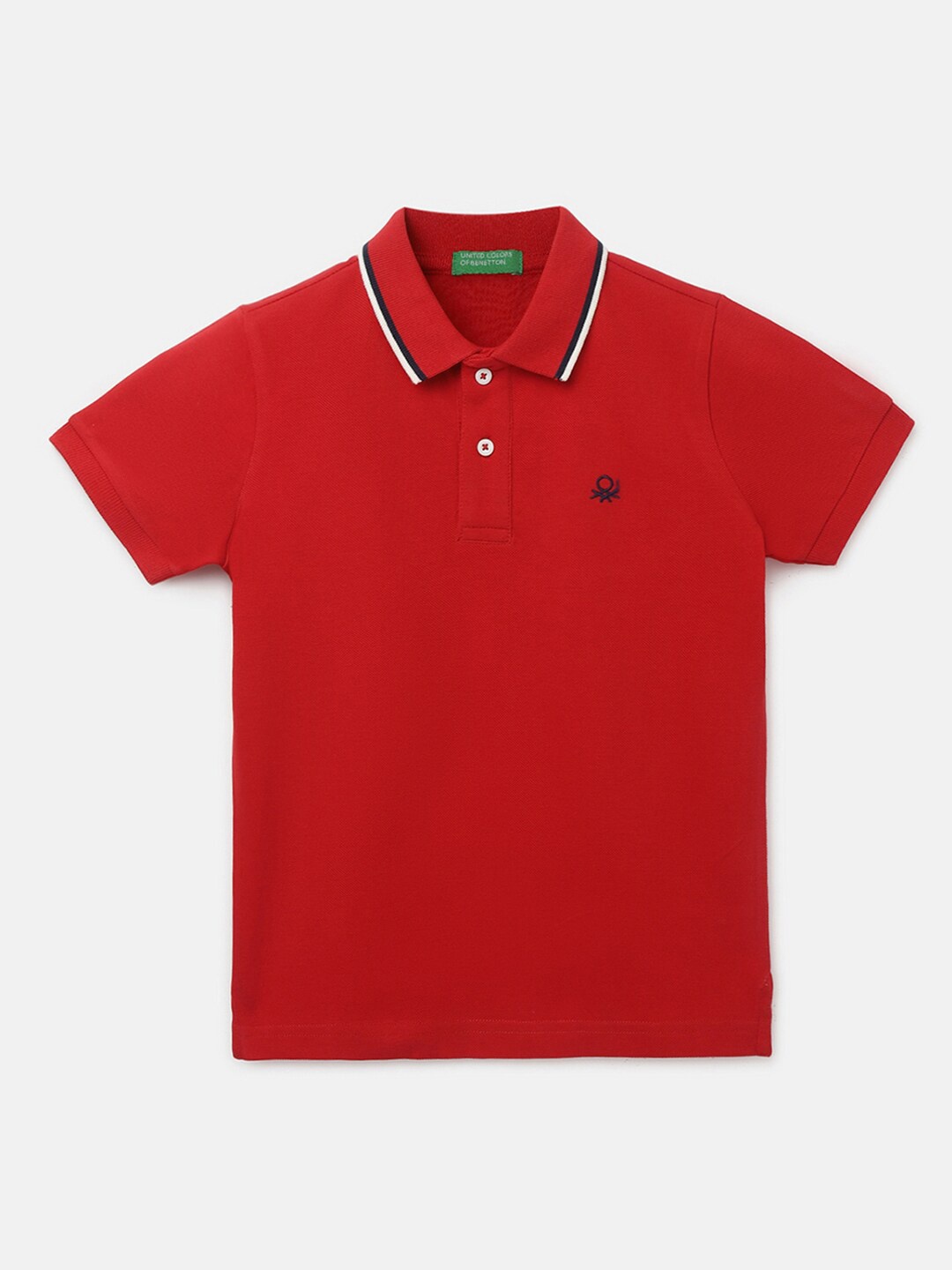 

United Colors of Benetton Boys Polo Collar T-shirt, Red