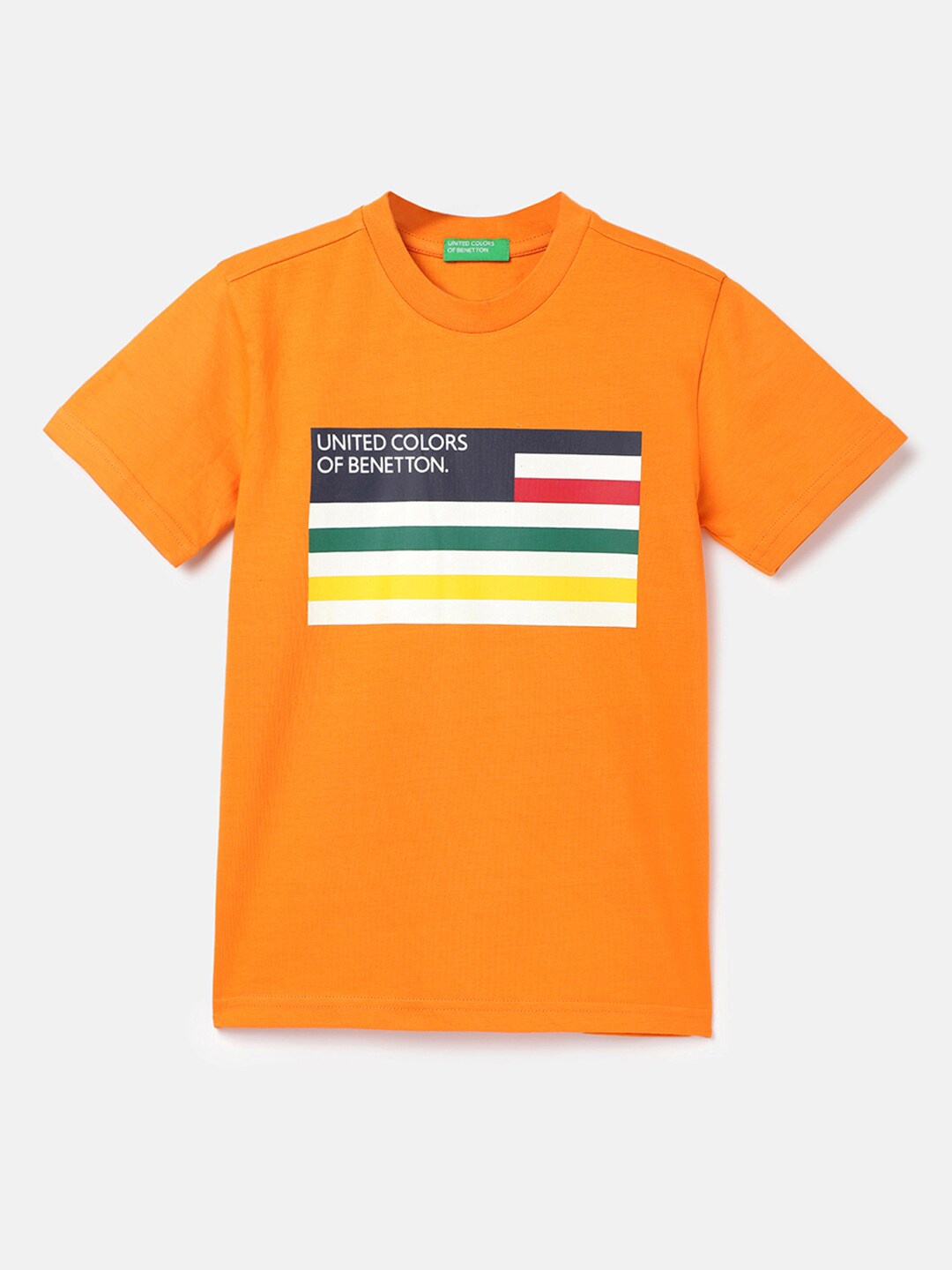 

United Colors of Benetton Boys Printed T-shirt, Orange