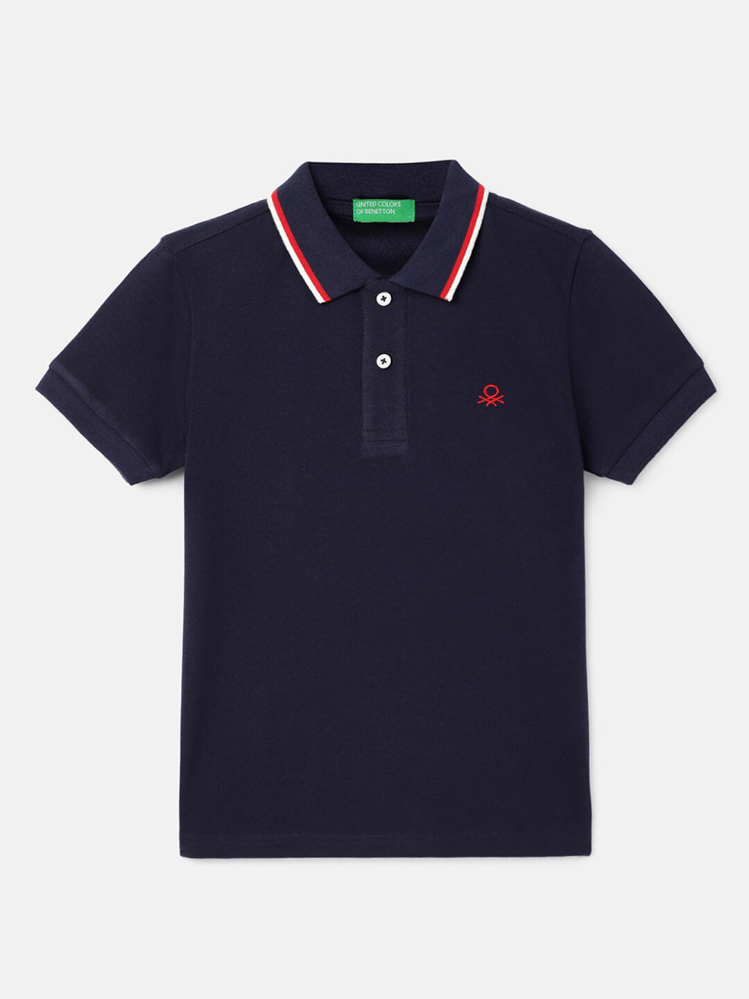 

United Colors of Benetton Boys Polo Collar T-shirt, Navy blue