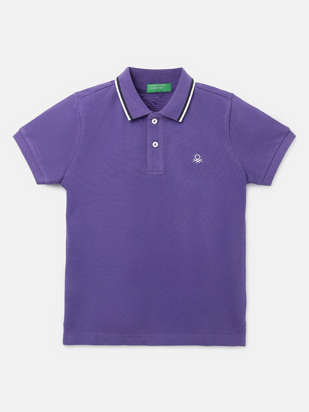 

United Colors of Benetton Boys Polo Collar T-shirt, Purple