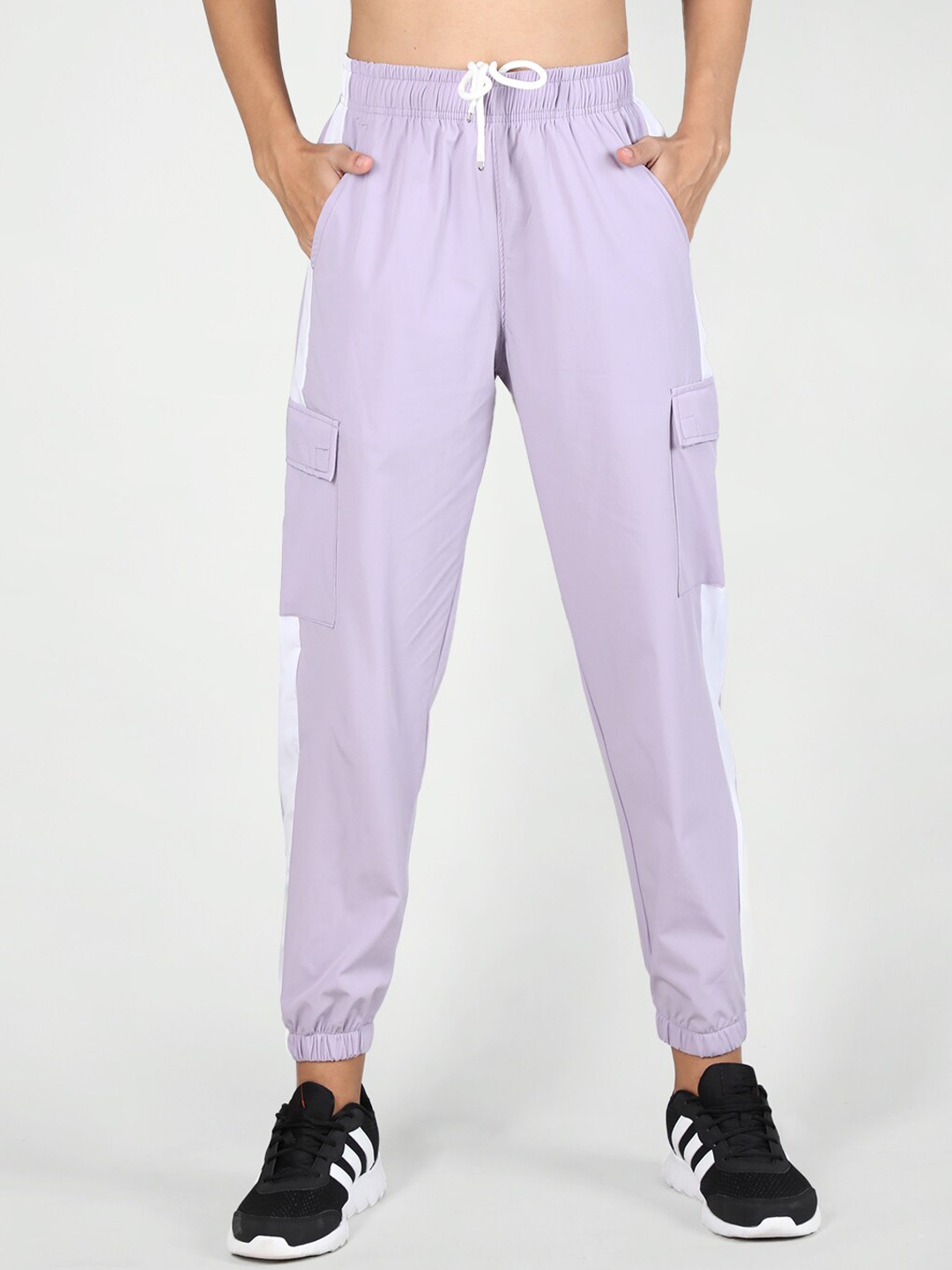 

CHKOKKO Women Mid Rise Joggers, Lavender