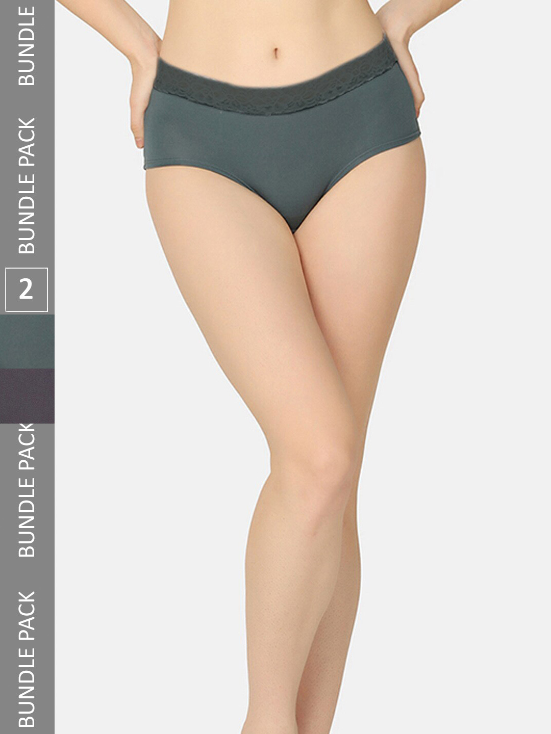 

Da Intimo Pack Of 2 Anti Bacterial Organic Cotton Hipster Briefs, Green