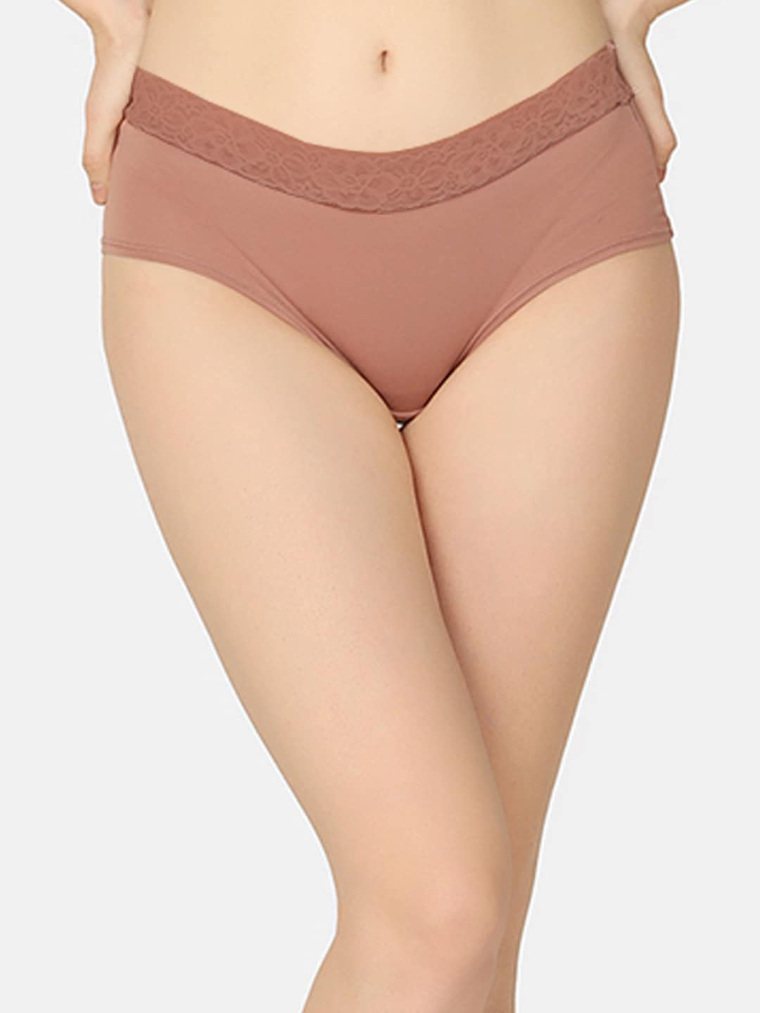 

Da Intimo Mid-Rise Organic Cotton Anti Microbial Hipster Briefs, Brown