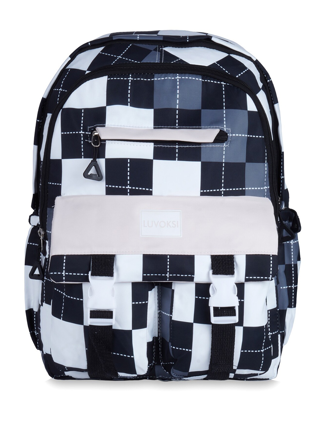 

Luvoksi Women Geometric Water Resistant Backpack, Grey