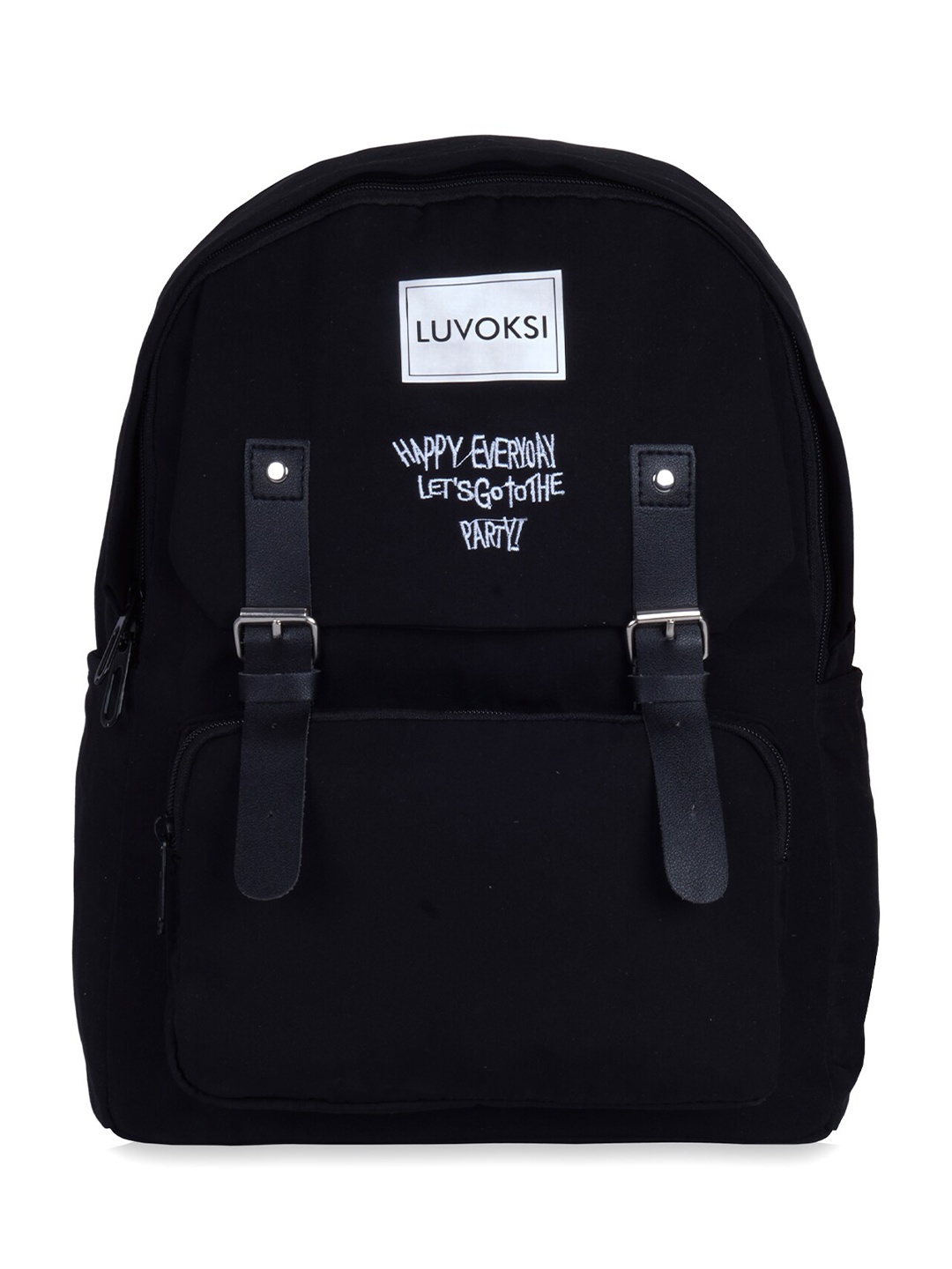 

Luvoksi Women Embroidered Water Resistant Backpack, Black