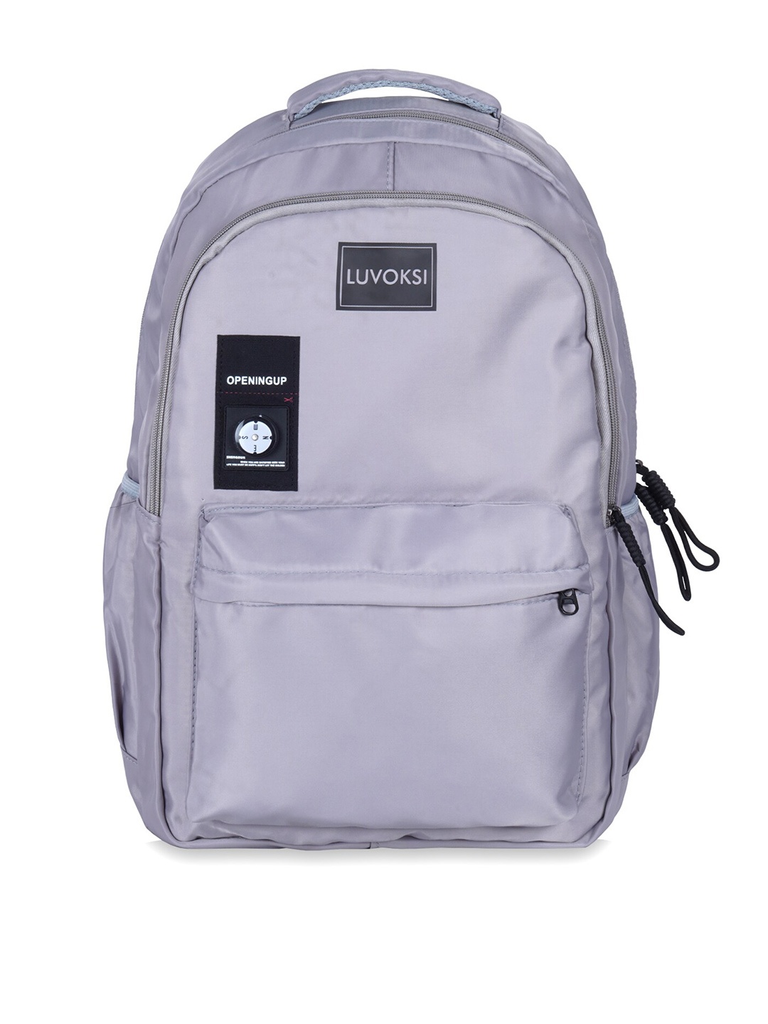 

Luvoksi Women Brand Logo Water Resistant Backpack, Grey